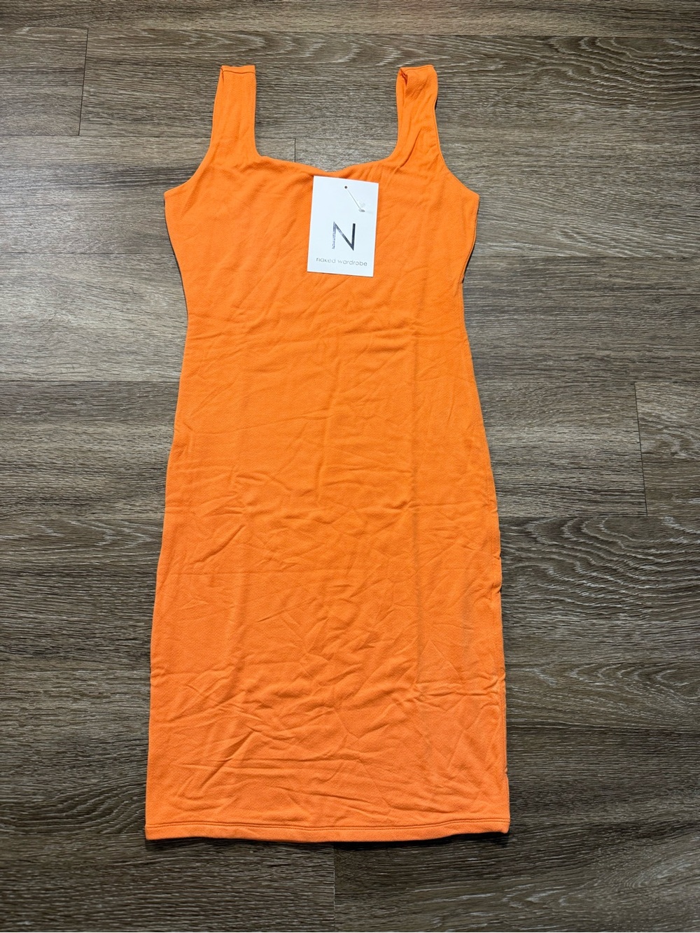 Naked Wardrobe NW Sculpt Tank Mini Dress Orange - Picture 2 of 6